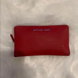 Red Michael Kors wallet
